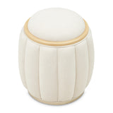 Camellia Field Caramel/Cornsilk Round Bench