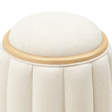 Camellia Field Caramel/Cornsilk Round Bench