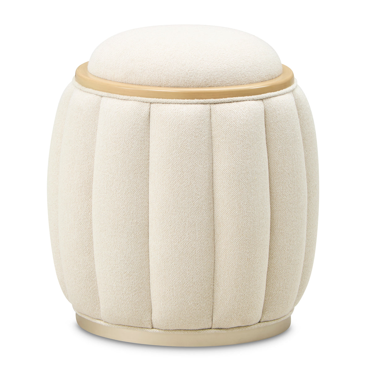 Camellia Field Caramel/Cornsilk Round Bench