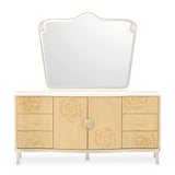 Camellia Field Caramel Dresser with Mirror