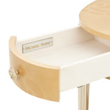 Camellia Field Caramel Oval End Table with Drawer