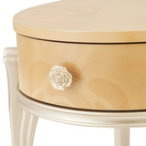 Camellia Field Caramel Oval End Table with Drawer