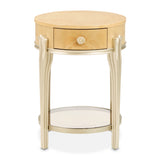 Camellia Field Caramel Oval End Table with Drawer