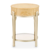 Camellia Field Caramel Oval End Table with Drawer