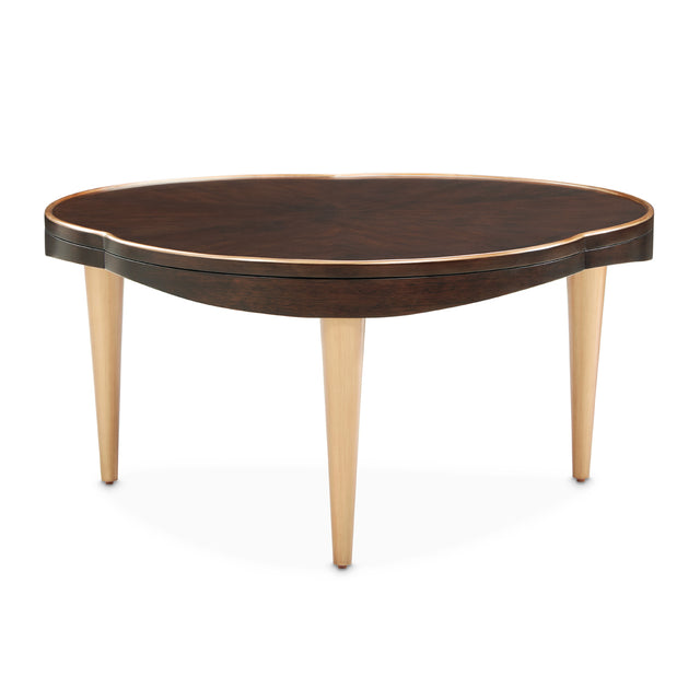 Camellia Field Warm Pecan Cocktail Table - Ornate Home