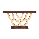 Camellia Field Warm Pecan Console Table - Ornate Home