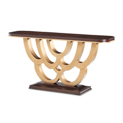 Camellia Field Warm Pecan Console Table - Ornate Home