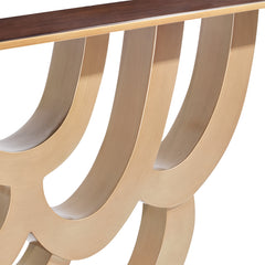 Camellia Field Warm Pecan Console Table - Ornate Home