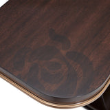 Camellia Field Warm Pecan Console Table with Mirror - Ornate Home