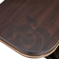 Camellia Field Warm Pecan Console Table with Mirror - Ornate Home