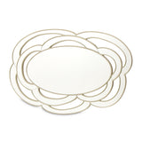 Camellia Field Warm Pecan Console Table with Mirror - Ornate Home