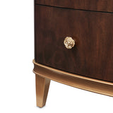 Camellia Field Warm Pecan Display Cabinet - Ornate Home