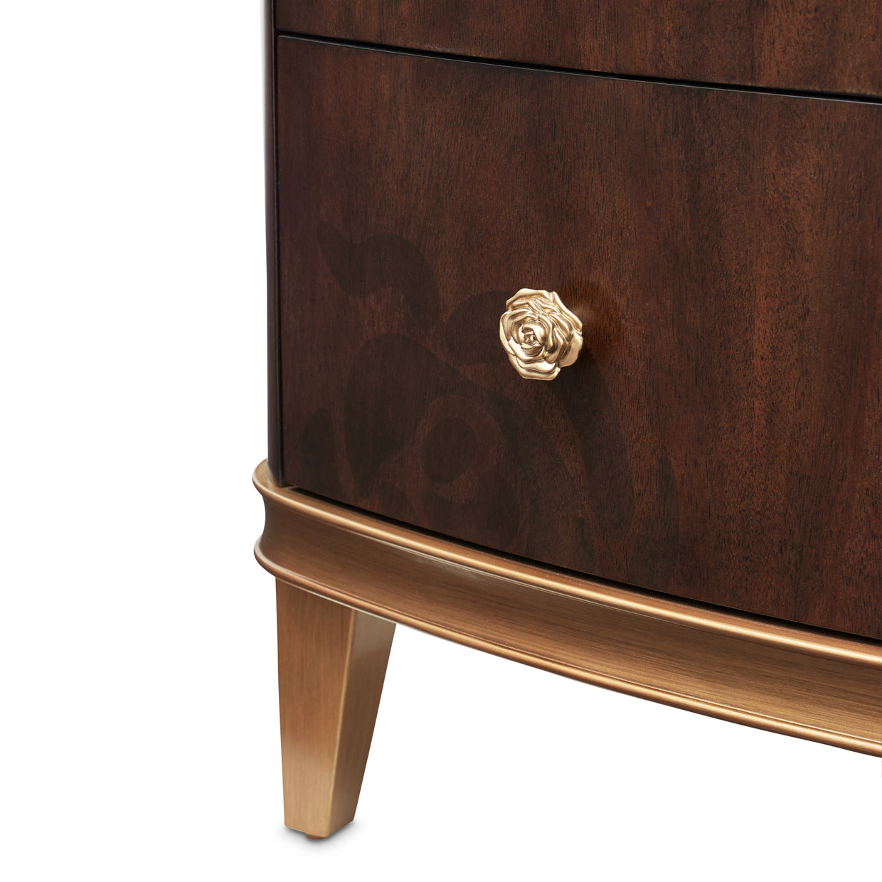 Camellia Field Warm Pecan Display Cabinet - Ornate Home