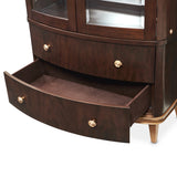 Camellia Field Warm Pecan Display Cabinet - Ornate Home