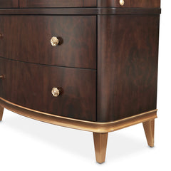 Camellia Field Warm Pecan Display Cabinet - Ornate Home