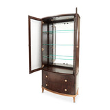 Camellia Field Warm Pecan Display Cabinet - Ornate Home