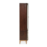 Camellia Field Warm Pecan Display Cabinet - Ornate Home