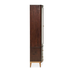 Camellia Field Warm Pecan Display Cabinet - Ornate Home