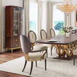 Camellia Field Warm Pecan Display Cabinet - Ornate Home