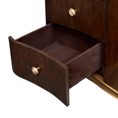 Camellia Field Warm Pecan Dresser with Mirror - Ornate Home