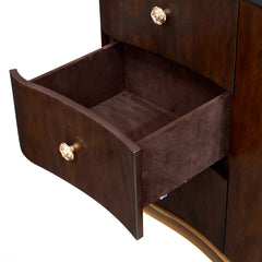 Camellia Field Warm Pecan Dresser with Mirror - Ornate Home