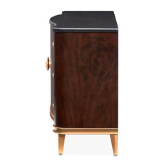 Camellia Field Warm Pecan Dresser with Mirror - Ornate Home