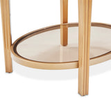 Camellia Field Warm Pecan End Table with Drawer - Ornate Home