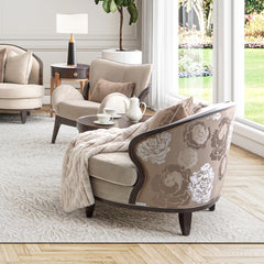 Camellia Field Warm Pecan End Table with Drawer - Ornate Home