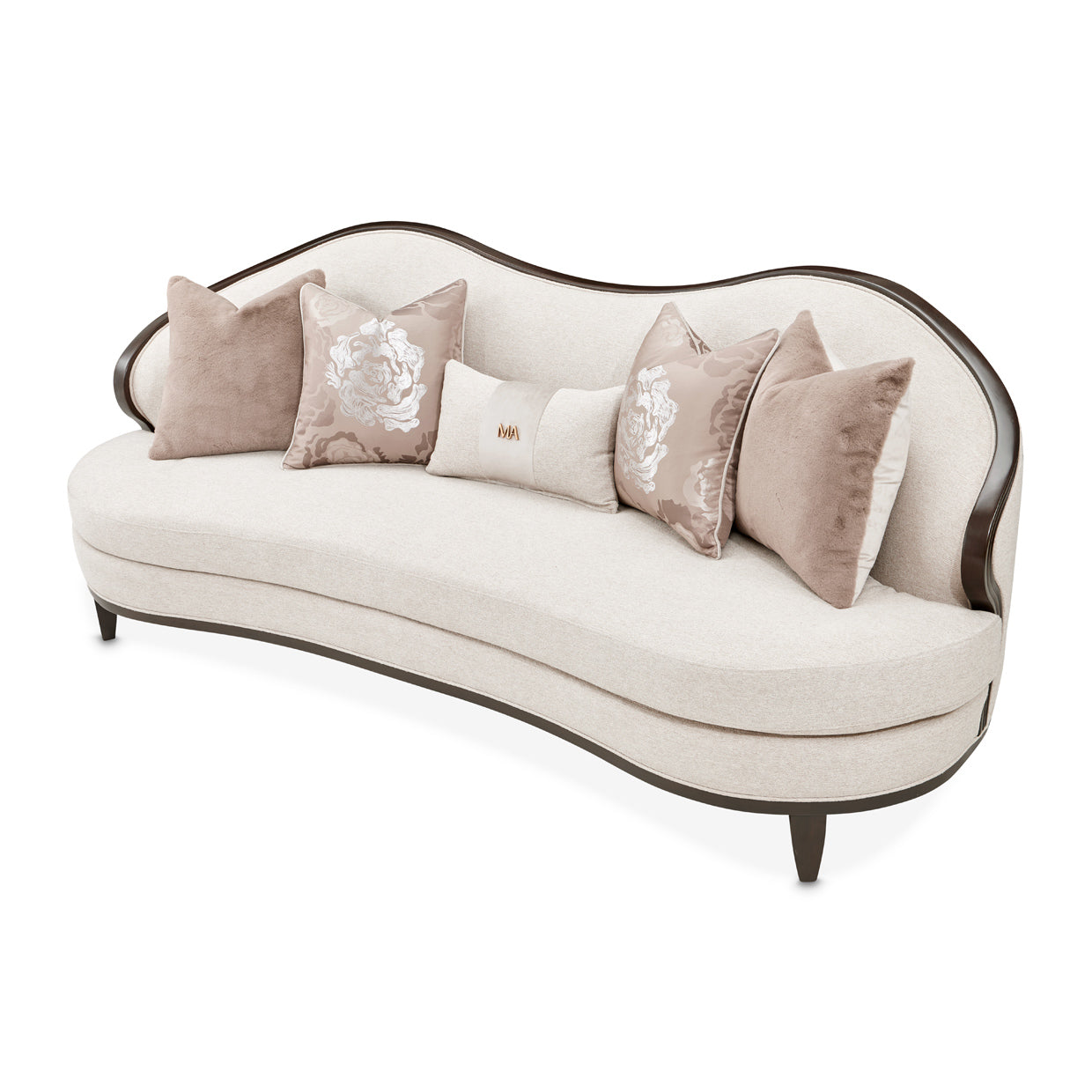 Camellia Field Warm Pecan/Linen Chenille Sofa - Ornate Home