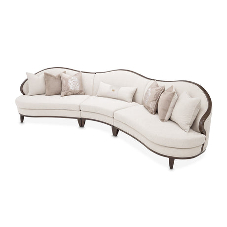 Camellia Field Warm Pecan/Linen Chenille Sofa - Ornate Home