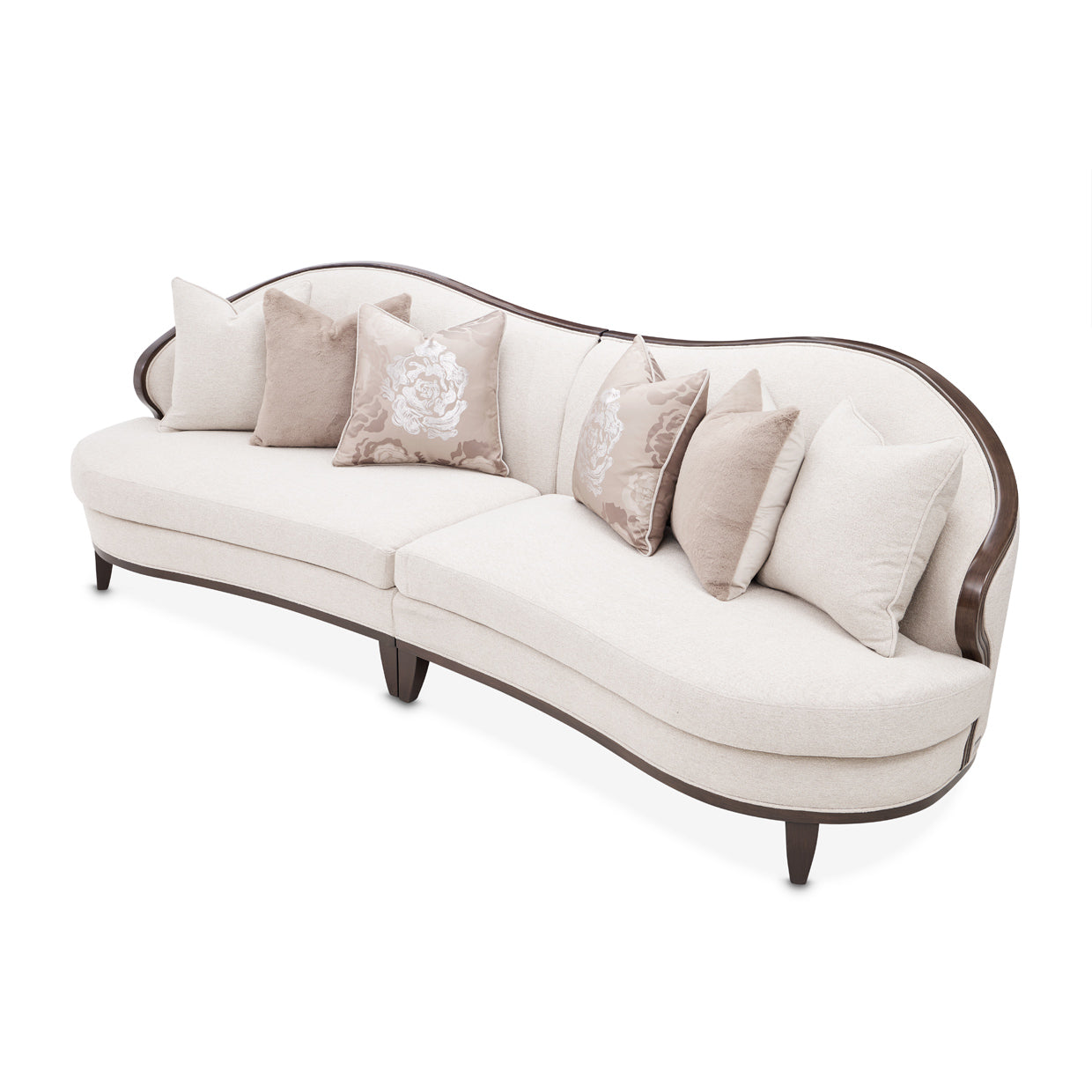 Camellia Field Warm Pecan/Linen Chenille Sofa - Ornate Home
