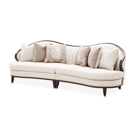 Camellia Field Warm Pecan/Linen Chenille Sofa - Ornate Home