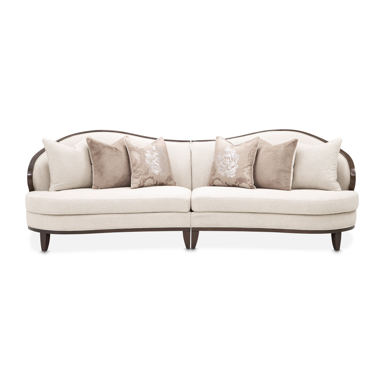Camellia Field Warm Pecan/Linen Chenille Sofa - Ornate Home