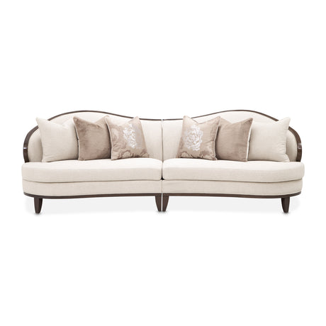 Camellia Field Warm Pecan/Linen Chenille Sofa - Ornate Home
