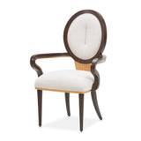 Camellia Field Warm Pecan/Linen Dining Arm Chair (Set of 2) - Ornate Home