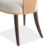 Camellia Field Warm Pecan/Linen Dining Arm Chair (Set of 2) - Ornate Home