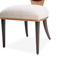 Camellia Field Warm Pecan/Linen Dining Side Chair (Set of 2) - Ornate Home
