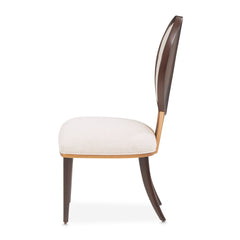 Camellia Field Warm Pecan/Linen Dining Side Chair (Set of 2) - Ornate Home