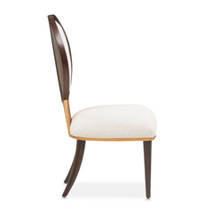 Camellia Field Warm Pecan/Linen Dining Side Chair (Set of 2) - Ornate Home