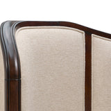 Camellia Field Warm Pecan/Linen Upholstered Bed - Ornate Home