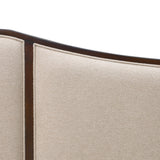 Camellia Field Warm Pecan/Linen Upholstered Bed - Ornate Home