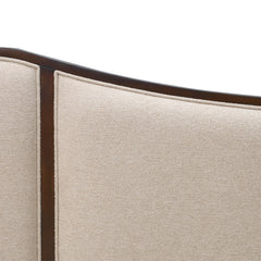 Camellia Field Warm Pecan/Linen Upholstered Bed - Ornate Home