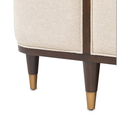 Camellia Field Warm Pecan/Linen Upholstered Bed - Ornate Home