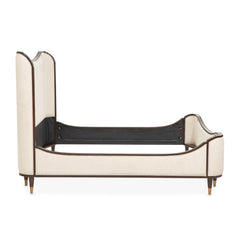 Camellia Field Warm Pecan/Linen Upholstered Bed - Ornate Home