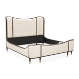 Camellia Field Warm Pecan/Linen Upholstered Bed - Ornate Home