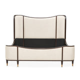 Camellia Field Warm Pecan/Linen Upholstered Bed - Ornate Home