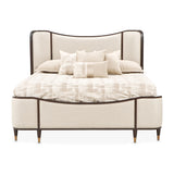 Camellia Field Warm Pecan/Linen Upholstered Bed - Ornate Home