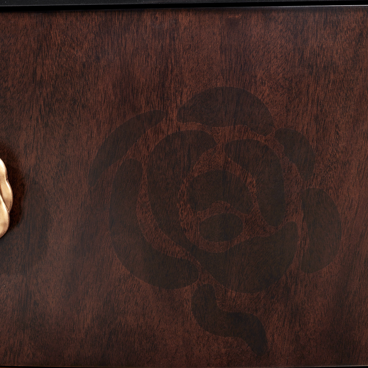 Camellia Field Warm Pecan Media Cabinet - Ornate Home