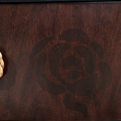 Camellia Field Warm Pecan Media Cabinet - Ornate Home