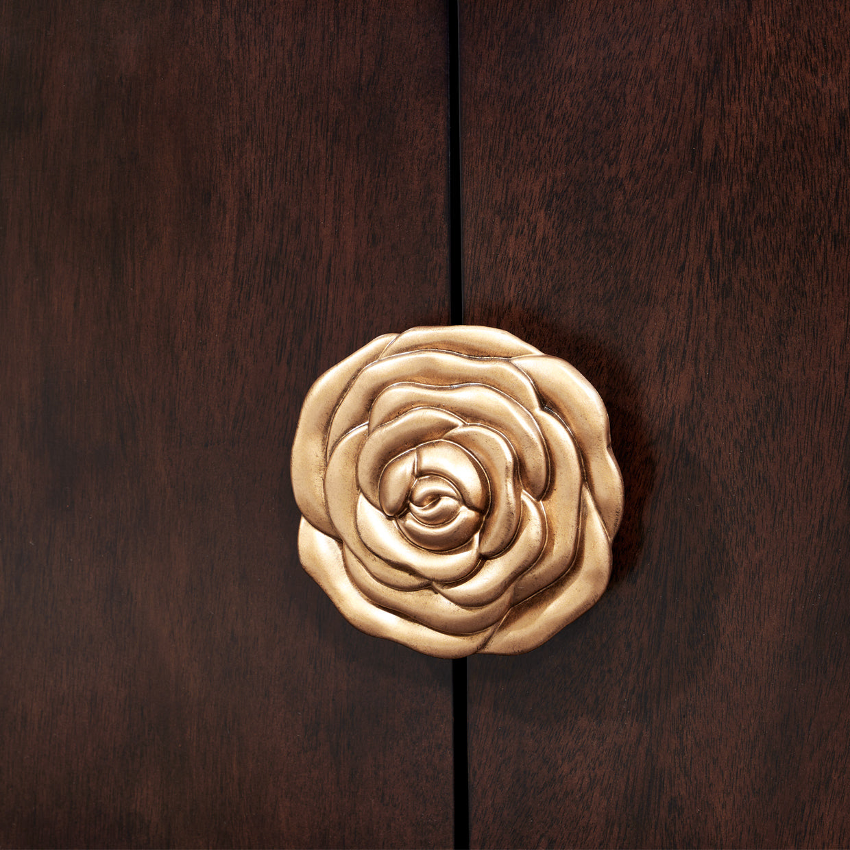 Camellia Field Warm Pecan Media Cabinet - Ornate Home